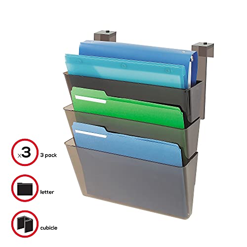 Wall Pocket System Deflect-O DEF73502RT trieur mural de documents transparent pour bureau