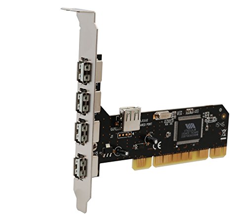Syba 5 Port (4 External & 1 Internal) USB 2.0 PCI Card, PCI Expansion to USB 2 Adapter Hub Controller VIA VT6212 SD-VIA-5U