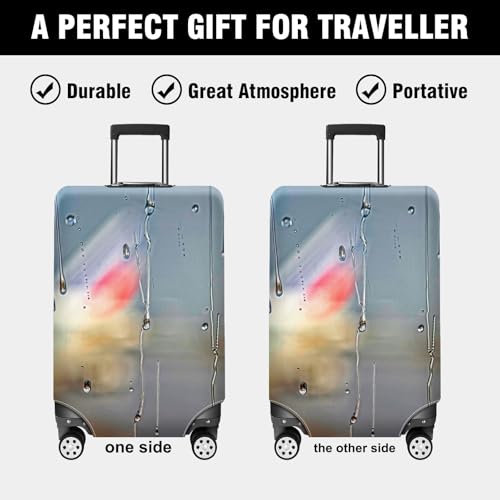 Travel Luggage Cover Suitcase Protector Scratch-Resistant Fit Not Included Suitcase Water Droplets On Glass M-22-24in 6