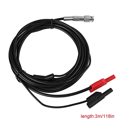 Image of HT30A 3M Cable Test Line, Oscilloscope Line Heavy Duty Auto Test Line, BNC to Banana Head Adapter Cable for Assisting Automobile Measurement