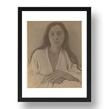 Period Prints Portrait of Georgia O'Keeffe (Peignoir de peignoir) 1918 par Alfred Stieglitz Art vintage Reproduction encadrée A3 dans un cadre 43 x 33 cm