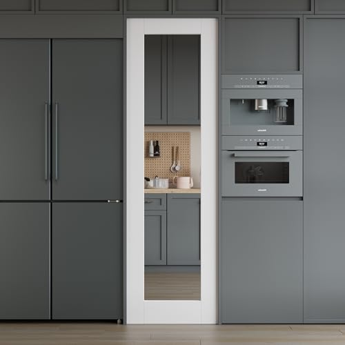 24 x 80 Mirror Door Slab, Paintable Interior Glass Doors,...