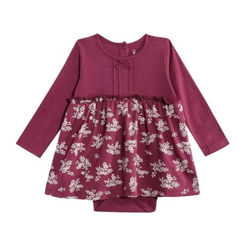 Image of Mothercare Baby Romper Short Sleeve Girls Jumpsuit Autumn Charm Pink | Soft breathable pink jumpsuit with snap closures and Autumn Charm print for everyday playwear