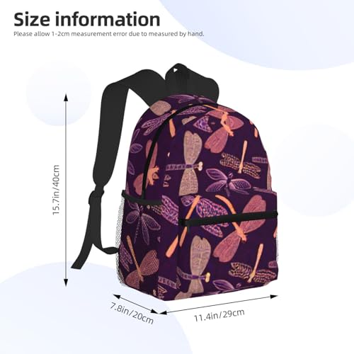 Sac à dos voyage basique violet libellule aux finitions soignées