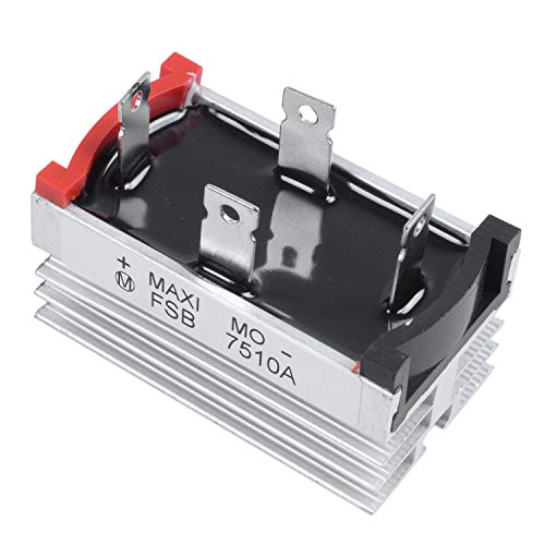 Rinteea Diodo de rectificador de puente monofásico de la base de aluminio 75A 1000V del disipador de