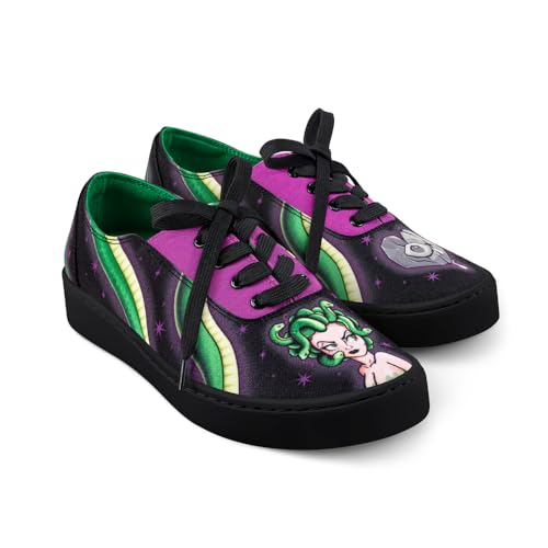Image of Hot Chocolate Design All-Day Women's Lace-Up Sneakers | Canvas Upper, Cushioned Footbed with Arch Support, Flexible Rubber Outsole, Vegan Construction, Casual Everyday Sneakers