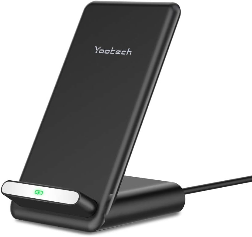 Yootech Fast Wireless Charger,10W Max Wireless Charging Stand,Compatible with iPhone 13/13 Pro/13 Mini/13 Pro Max/SE 2022/12/SE 2020/11/XR/XS/X/8,Galaxy S22/S22 Ultra/S21/S20/S10(No AC Adapter)