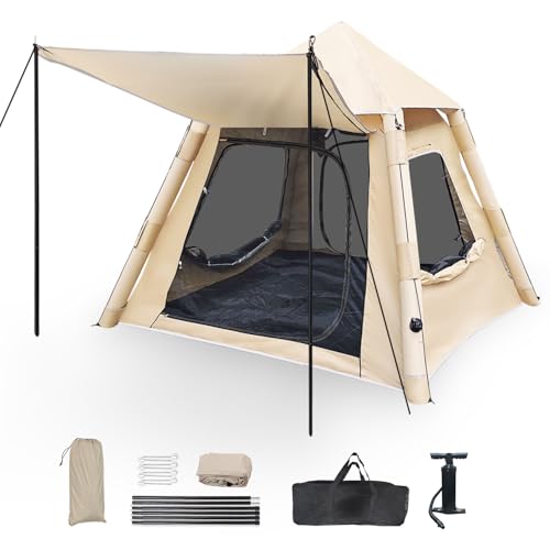 Aufblasbares Campingzelt für 4 Personen, Aufblasbares Zelt...