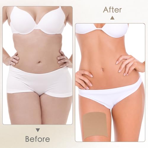 Image of 50 Pcs Thigh Lift Tape Pre Cut Belly Tape Back Fat Tape Kinesiology Lift Body Tape Elastic Skin Tape for Leg Stoma Backless Dresses Wedding Pregnancy