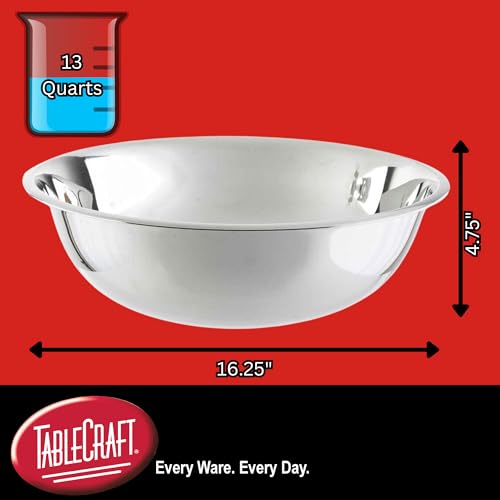 Tablecraft tazón mezclador acero inoxidable 13 quart miniatura 2