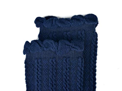 Image of Epeius Baby Girls Boys Cotton Uniform Knee High Socks Tube Ruffled Stockings (Pack of 3 /5)