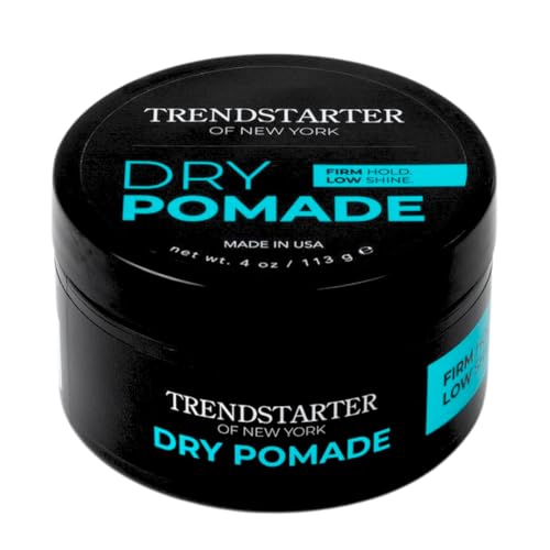 Image of TRENDSTARTER - DRY POMADE (4oz) - Firm Hold - Low Shine - Water-Based Gel Type Pomade - All-Day Hold Premium Hair Styling Products