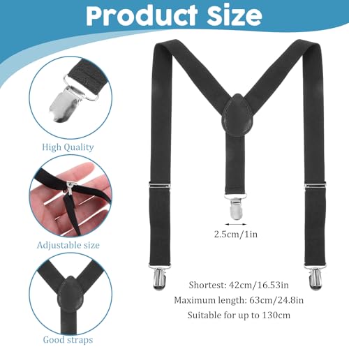 Kids Suspenders, Elastic Toddler Suspenders with Strong Metal Clips, Adjustable Y-Back for Girls and Boys2