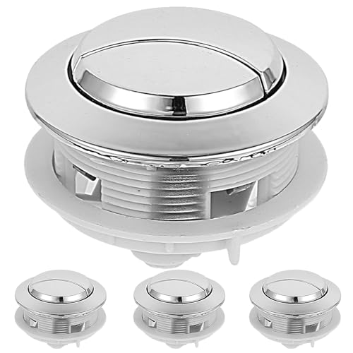 Ipetboom Botones para Tanque de Inodoro Reutilizables 58 MM 4 Piezas Botón Grande de Plástico Resistente Compatibles Cisternas Domésticas Accesorios para Baño Práctico y Duradero