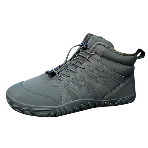 Botas de invierno para hombre, resistentes al agua, antideslizantes, ligeras, forradas, botas de nieve, botas de senderismo, botas de invierno, botas de invierno, medias botas, a, 42 EU