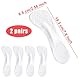 lasuroa 2 Paar Einlegesohlen für High Heels, 3/4 Selbstklebend Gel-Einlegesohlen für Damen High Heels-Komfort-Pads Gewichtsverlagernde Schuheinlagen zur Verwendung bei Plattfüßen (Transparent)