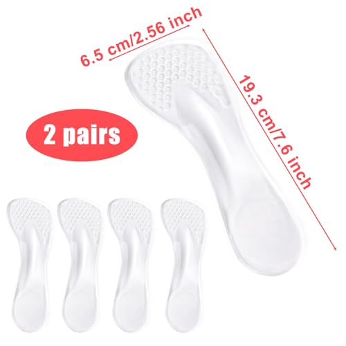 2 pares de plantillas de gel transparentes para tacones altos miniatura 2