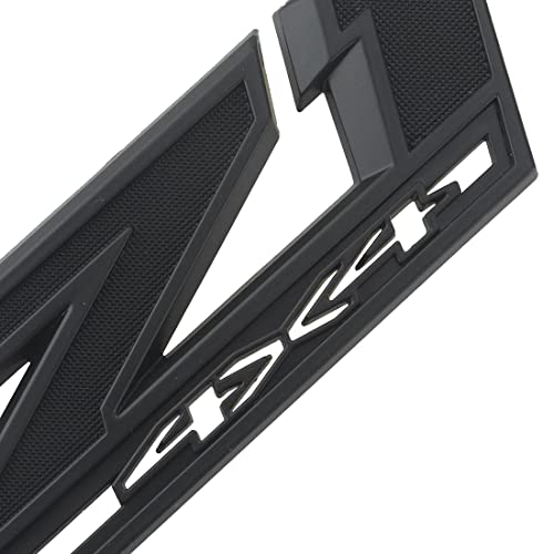 Image of 2PCS 2019-2022 Z71 4x4 Fender Emblem 3D Badge OEM Nameplate Letter Logo Decals Sticker Replacement for Silverado 1500 2500hd 3500HD Genuine Parts (Matte Black)