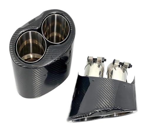 用 S4 S5 S6 用 RS3 RS4 RS5 RS6 RS7 ダブルチューブ排気チップ IN 48-80MM 車用ユニバーサルノズルシステム 1ペア マフラーカッター