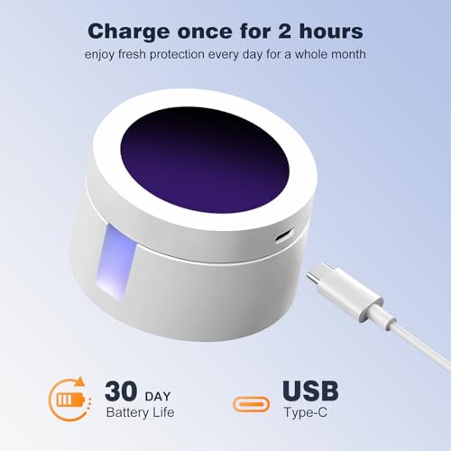 IYE Wall Mounted Electric Toothbrush Holder, Rechargeable Portable Personal Toothbrush Cleaner with Cover for Bathroom and Travel, Keeps Brushes Fresh and Clean