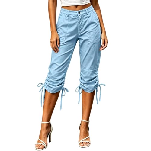 Pantalones cargo cómodos con bolsillos para evitar el calor en verano