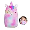 FIODAY Car Seat Belt Covers for Kids Unicorn Seat Belt Pillow Soft Seat Belt Cushion Adjust Seat Strap Pillow Head Neck Support for Children Boys Girls Travel