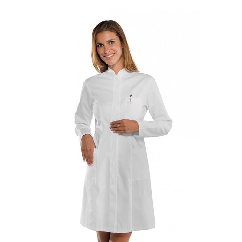 Isacco Camice Donna Super Strech Cotone Elasticizzato Collo alla Coreana 007878 (M)