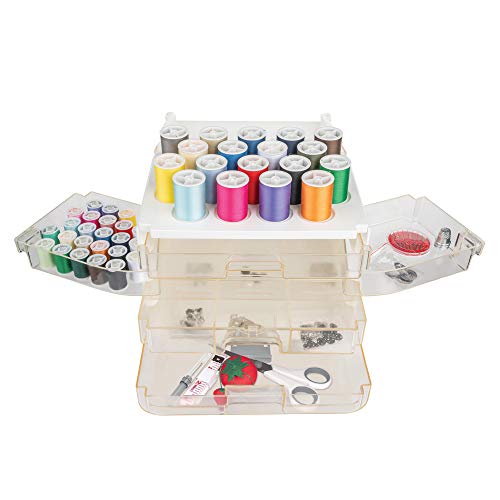 Singer Sew-It-Goes, 224 Piece - Sewing Kit & Craft Organizer - Sewing Case Storage with Machine Sewing Thread, White by SINGER - Image 6