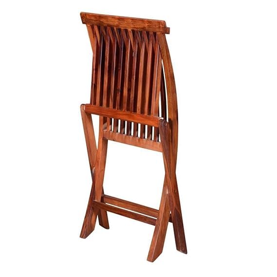 WhiteBeard™ Solid Wooden Foldable Design 2 Chair Set Multi-Purpose Home Furniture/Office Room/Guest Room/Balcony/Garden/Outdoor/Kitchen/in Door/Sheesham Wood Folding 2 Rest Chair Set 2