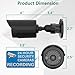 WALI Bullet Dummy Fake Surveillance Security CCTV Dome Camera Indoor Outdoor with One LED Light, Security Alert Sticker Decals (TC-B2), 2 Packs, Black