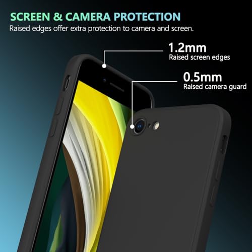 Image of for iPhone SE /8 /7 Case Black, Scratch Resistant with Soft Touch, Slim Thin Phone Cover for iPhone SE 3rd Gen (2022), iPhone SE 2nd Gen (2020), iPhone 8 /7 4.7 inch