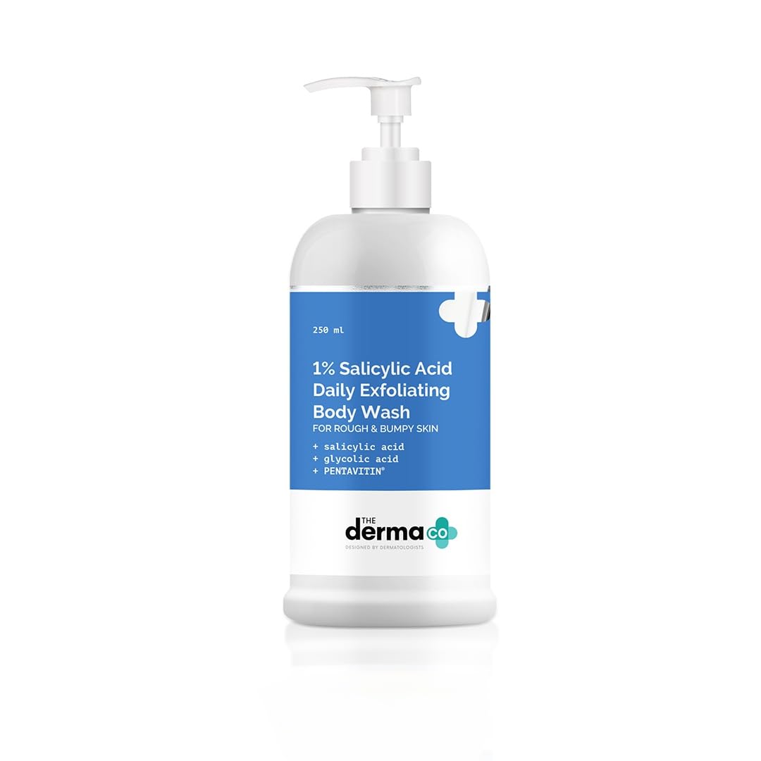 The Derma Co 1% Salicylic Acid Daily Exfoliating Body Wash with Salicylic Acid , Glycolic Acid & PENTAVITIN® - 250ml