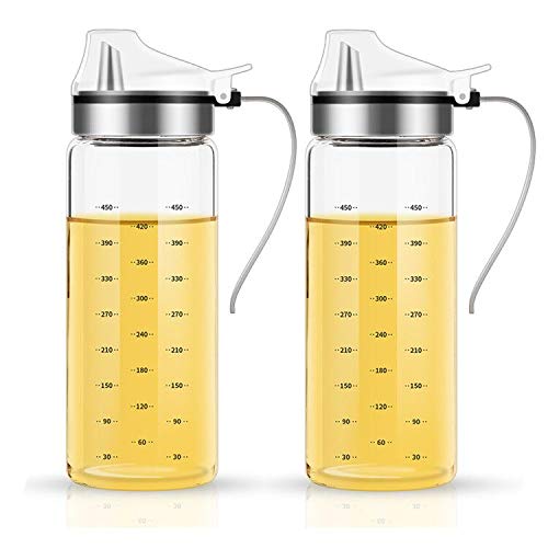 2 Pack) Olive Oil Dispenser Bottle,Oil and Vinegar Dispenser with Handle and Cap