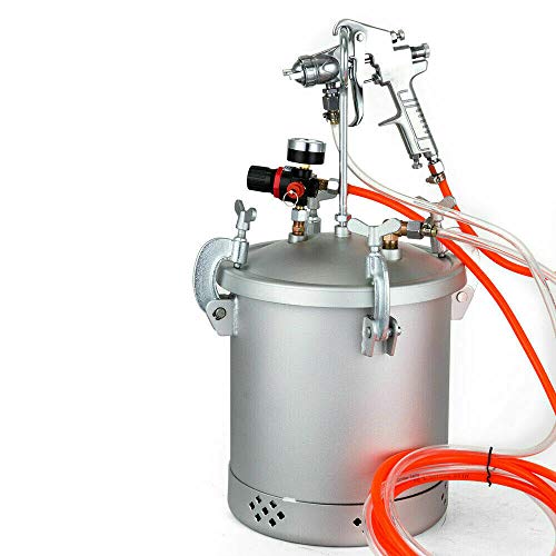 Verfspuitpistool 10 l drukvat lakpistool 3 mm standaard mondstuk verfreservoir met luchtregelaar en veiligheidsventiel - Image 7