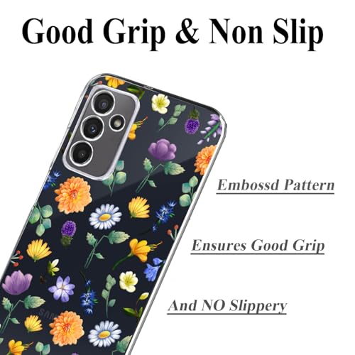 Coque Galaxy A35 5G transparente à fleurs pour protéger votre mobile en terrasse - 5