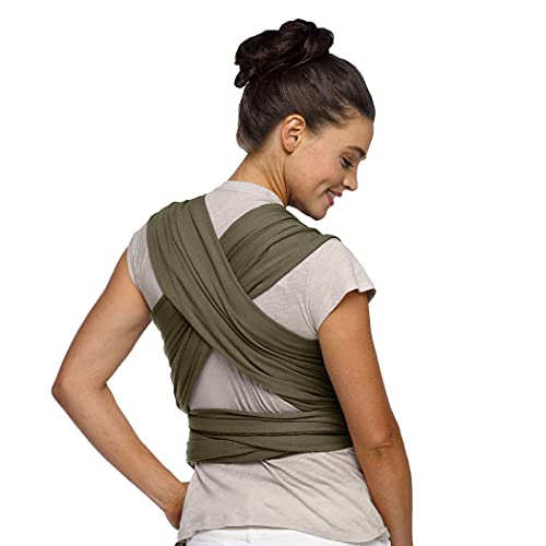 Image of Moby Baby Wrap Carrier Classic for Newborns to Toddlers (8-33lbs), Infant Sling Carrier, Lightweight & Hands Free Design, Adjustable for All Body Types (Hazel)