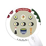 Traditionelle japanische lokale Küche Sushi Round Rubber Maus Pad Weihnachtsbaum Mat