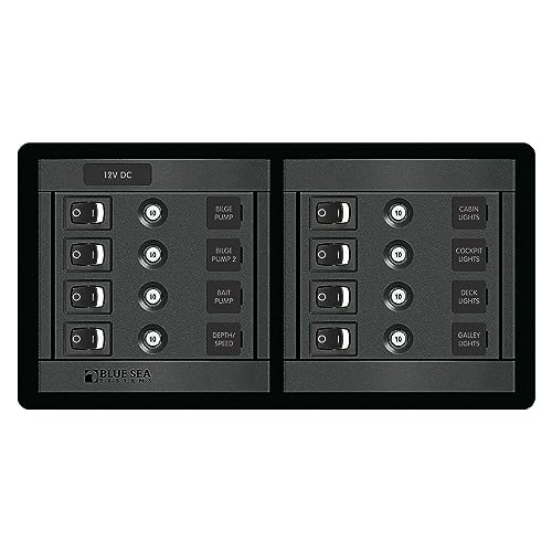 Panneau de distribution 360 DC Reset horizontal interrupteurs disjoncteurs marine 8-15A