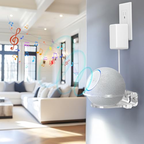 Support mural pour HomePod mini transparent et robuste pour libérer l'espace au mur