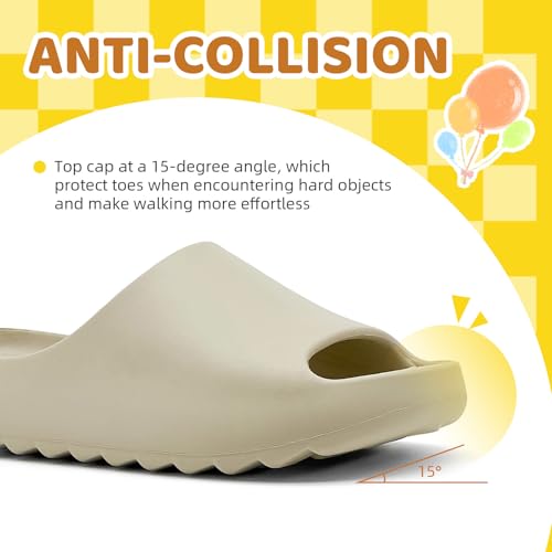 Image of Kids Cloud Slides for Boys & Girls, Super Soft & Comfy Beach Pool Slippers, Non-Slip Waterproof Shower Sandals for Toddlers & Kids
