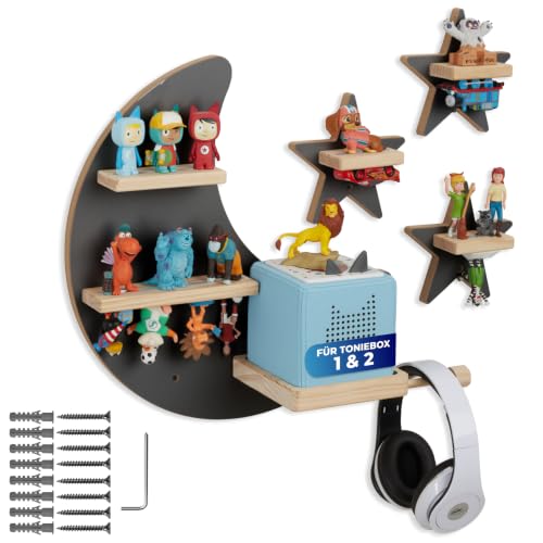 tectake® Estantería de Pared Infantil, para 25 Figuras, Magnética
