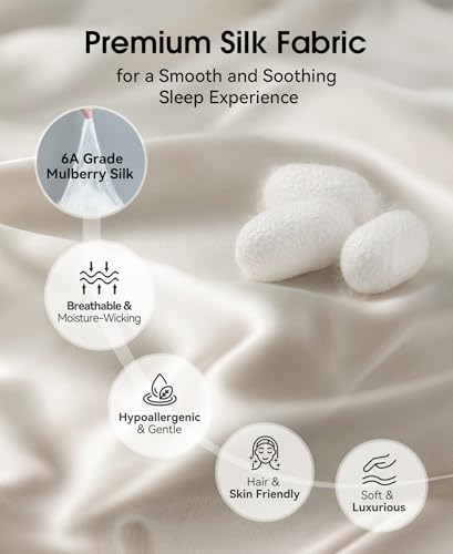 MUSICOZY Mulberry Silk Bluetooth Sleep Mask with HD Stereo Sound, Wireless Sleep Headband Headphones for Side Sleepers, Adjustable Size, Total Light Blocking, Perfect for Travel Relaxation Sleep