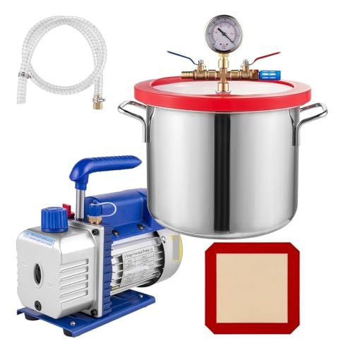 Bomba de vacío de una etapa, kit de desgasificación para refrigerante de 2 galones, para aire acondicionado doméstico y automotriz, laboratorio e industria electrónica (modelo RS-1.5) miniatura 1
