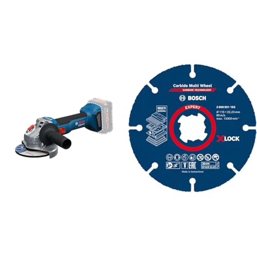 Amoladora Bosch GWS 18V-8 con disco Expert Carbide Multi Wheel X-LOCK 2