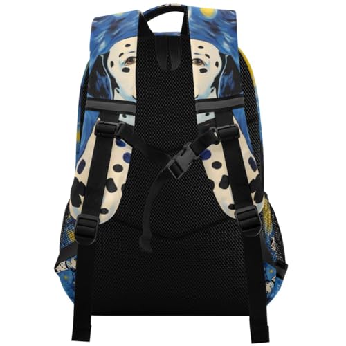 Watercolor Dalmatians Dog Starry Sky Kid's Backpack for Boys Girls School Backpack Laptop Travel School Bag with Pockets2
