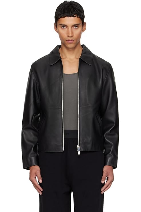 Men's Black Faux Leather Jacket | Stylish Biker Jacket for Man | Lightweight Winter Jacket with Zip Closure & Side Pockets | Regular Fit Casual Wear-image-26