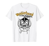 Official Motörhead Merchandise Motörhead T-Shirts for Men, Women, Girls and Boys; Motörhead 50th Merchandise Lightweight, Classic fit, Double-needle sleeve and bottom hem