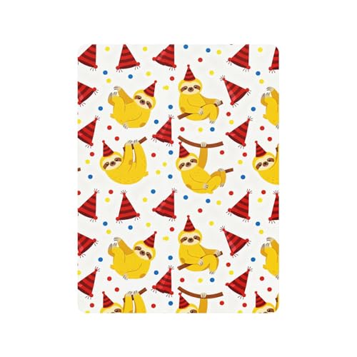 Drap de berceau en coton de qualité supérieure motif paresseux - 3