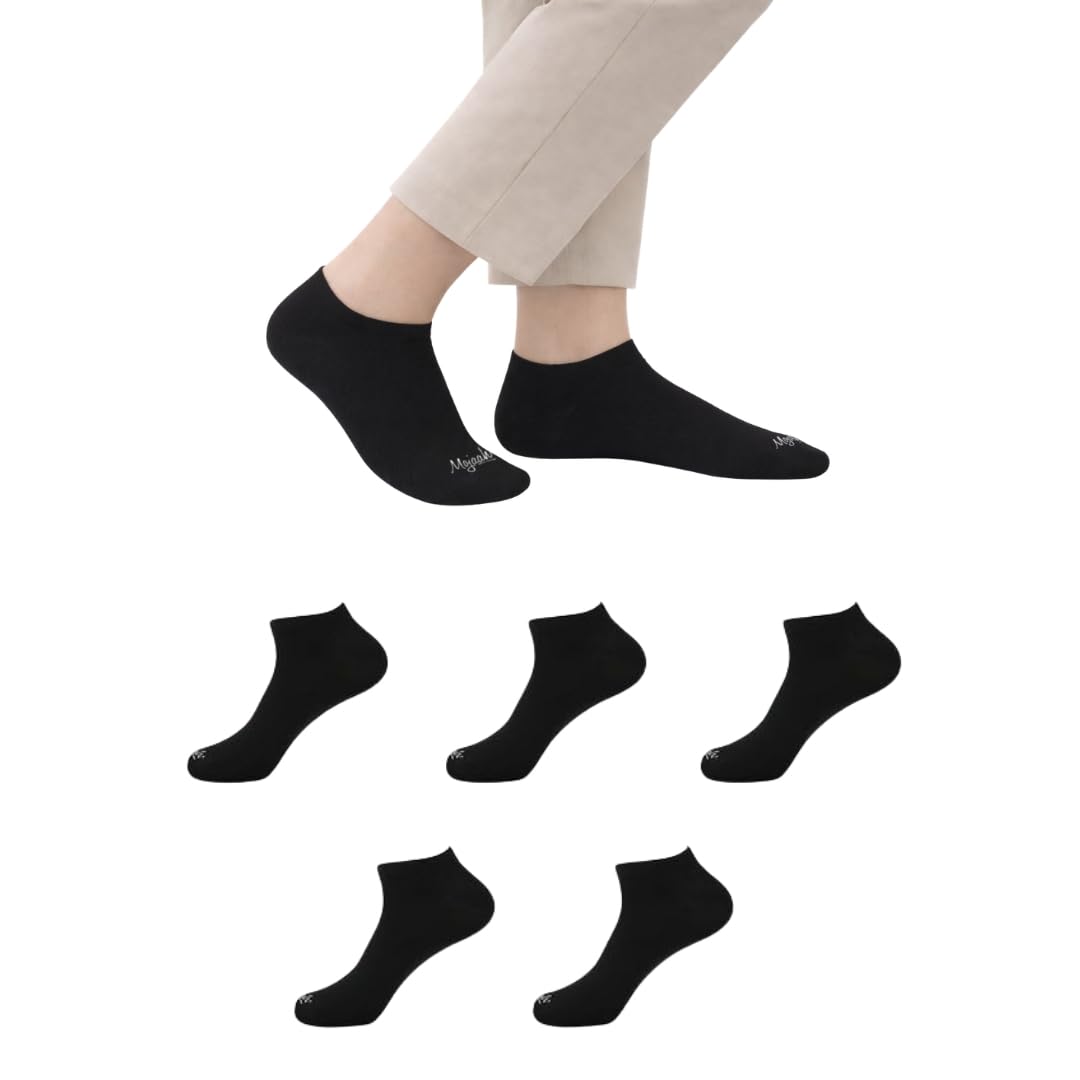 Essentials Unisex Fine Cotton Sneaker Socks (Black & White) | Moisture Wicking, Sweat Absorbent, Ultra Soft & Breathable | Stylish Funky Socks for Everyday & Sports Wear-image-26