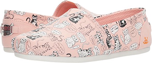 BOBS from Skechers Women's Bobs Plush-Cat Attack Flat, Light Pink, 7 M US